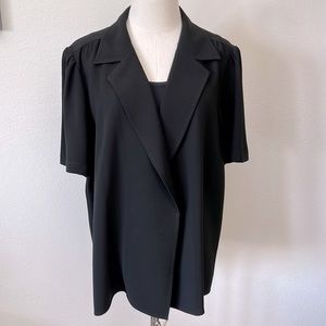 Lafayette 148 never worn black short sleeved jacket size XL